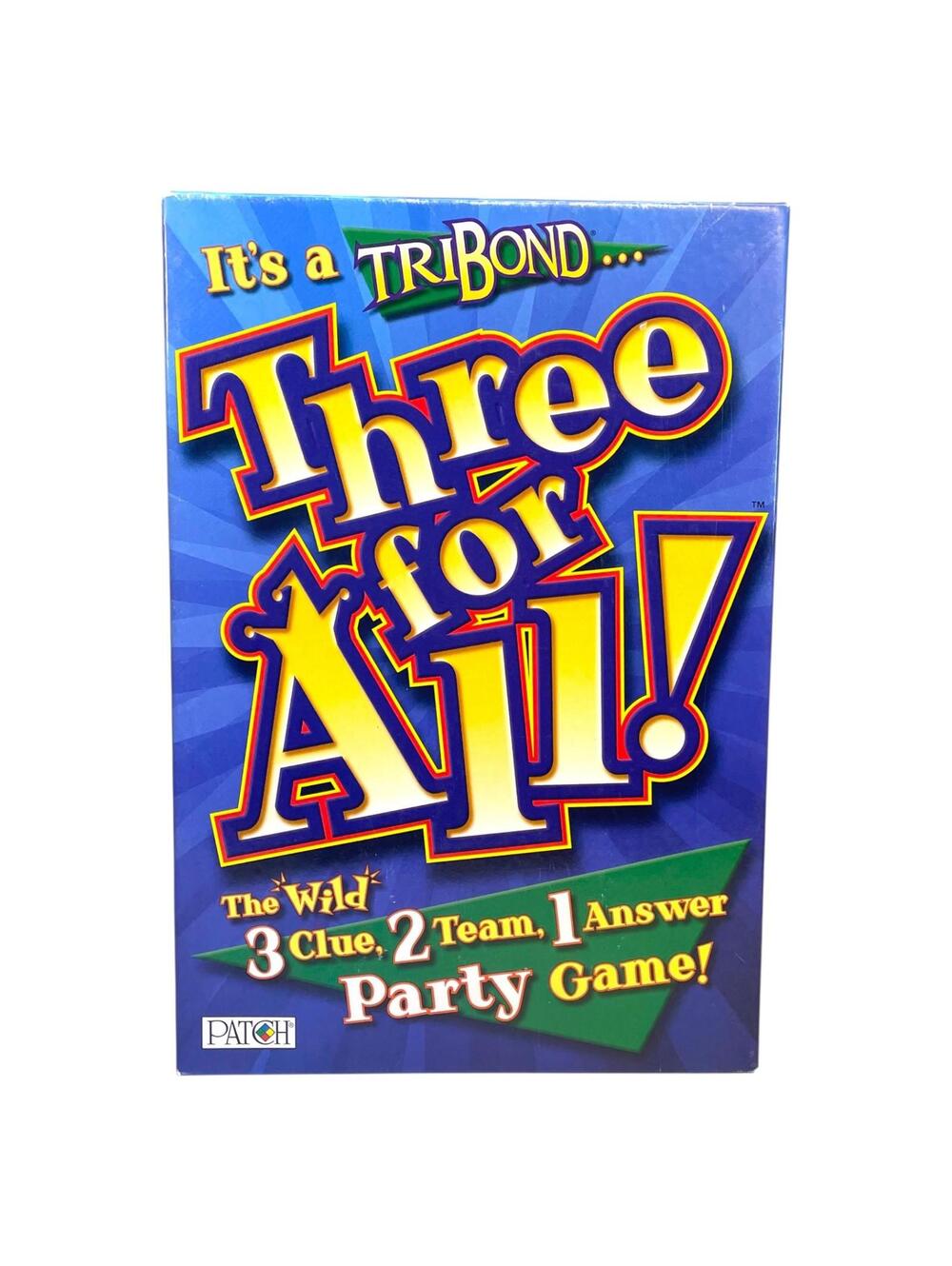 Three For All TriBond Party Game New Open Box 100% Complete